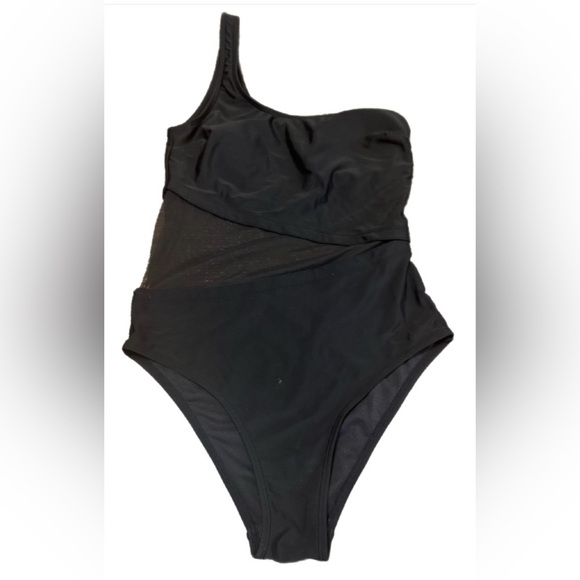 Women’s Medium Black Swimsuit With Mesh.  Tried On But Never Worn - Picture 1 of 2